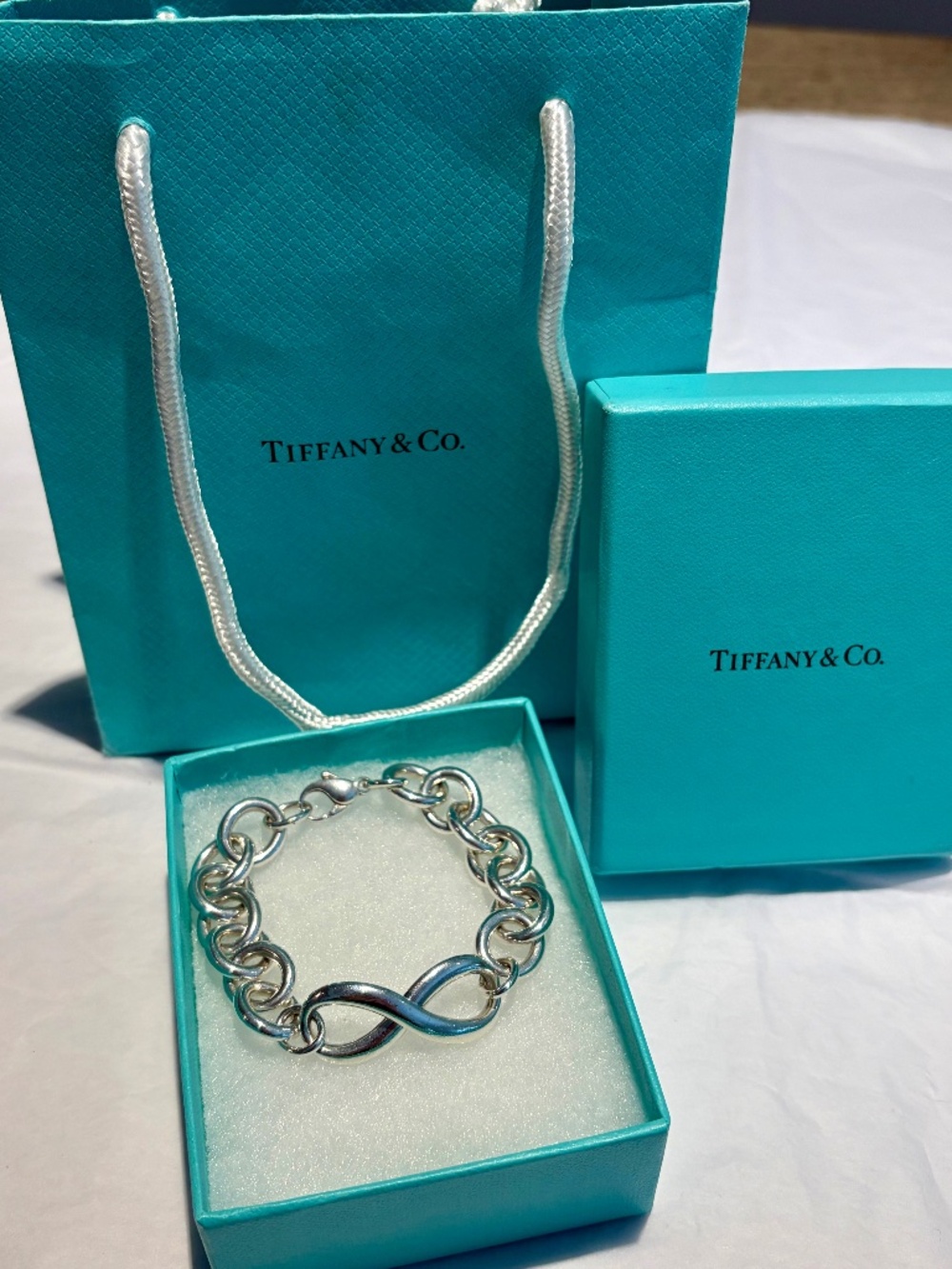 Tiffany & Co. 925 Chunky Link Infinity bracelet, retired design